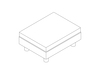 A line drawing - Lispenard Ottoman