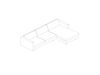 A line drawing - Lispenard Sectional Sofa–Chaise Left
