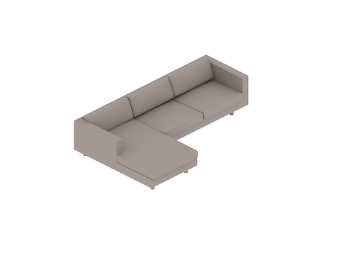 A generic rendering - Lispenard Sectional Sofa–Chaise Right