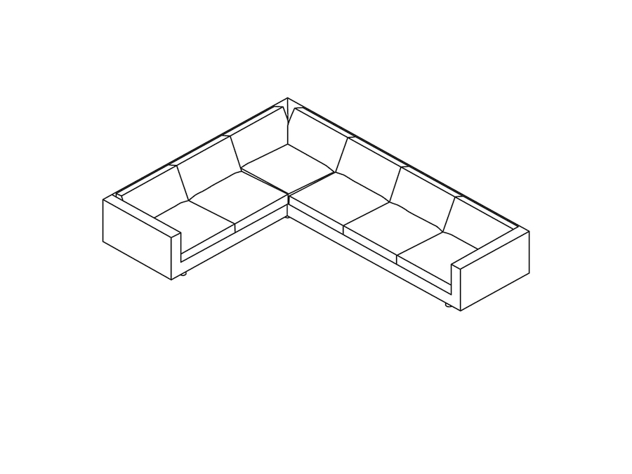 A line drawing - Lispenard Sectional Sofa–Left