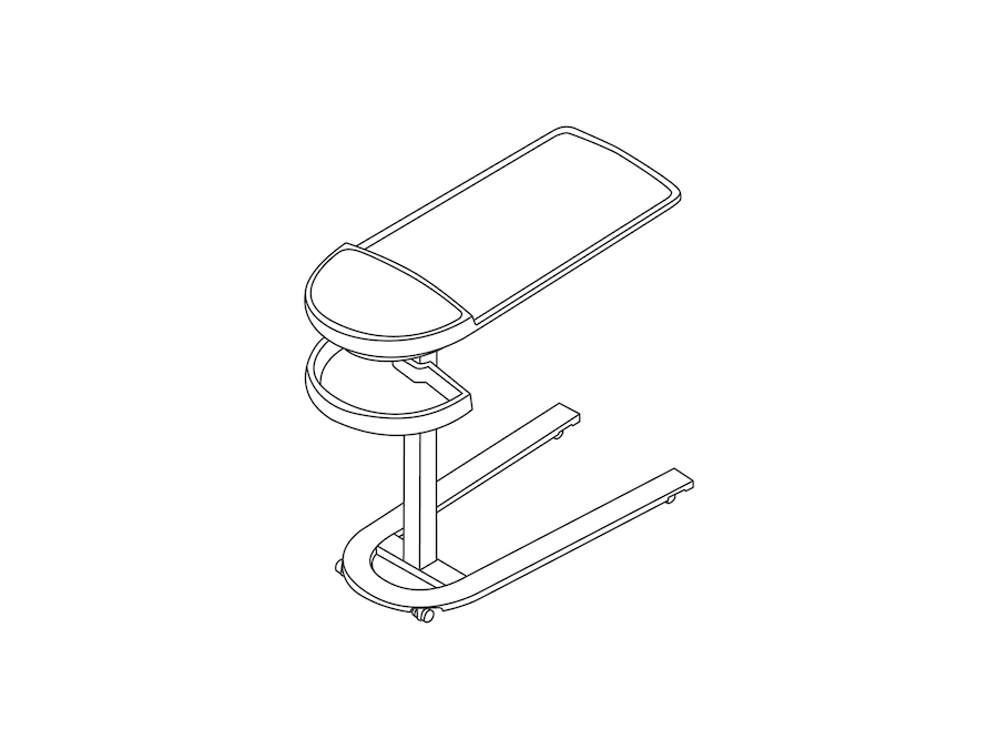 A line drawing - Mirage Overbed Table
