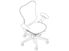 A line drawing - Mirra 2 Chair–Suspension Back–Fixed Arms