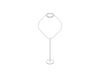 A line drawing - Nelson Pear Lotus Floor Lamp–Medium