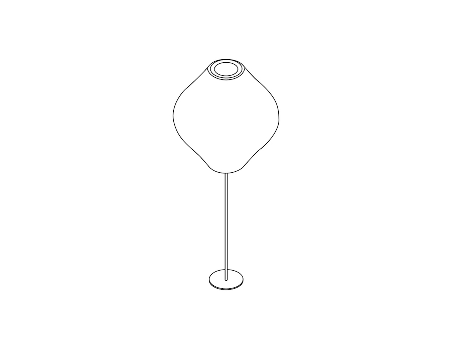 A line drawing - Nelson Pear Lotus Floor Lamp–Medium