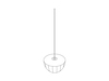 A line drawing - Nelson Apple Bubble Pendant