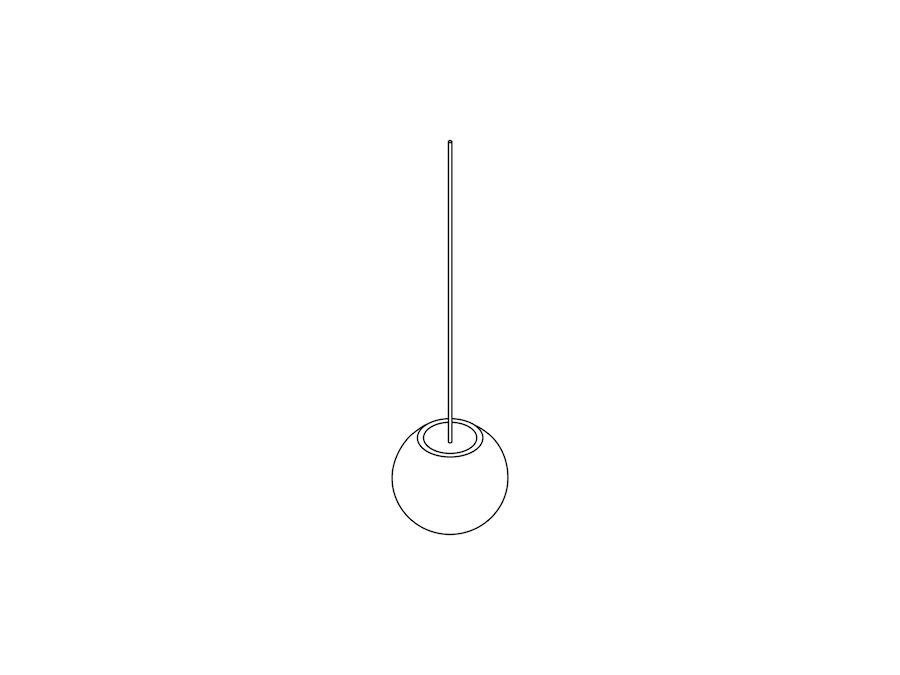 Dessin au trait : Lampe Ball Bubble de Nelson – Intermédiaire