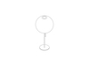 A line drawing - Nelson Ball Lotus Table Lamp