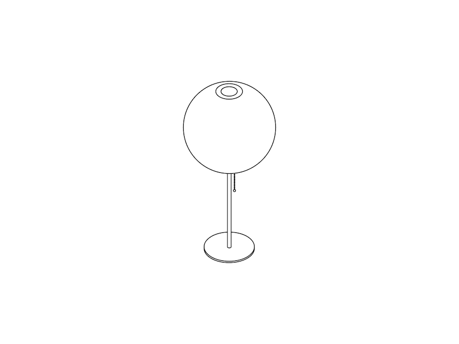 A line drawing - Nelson Ball Lotus Table Lamp