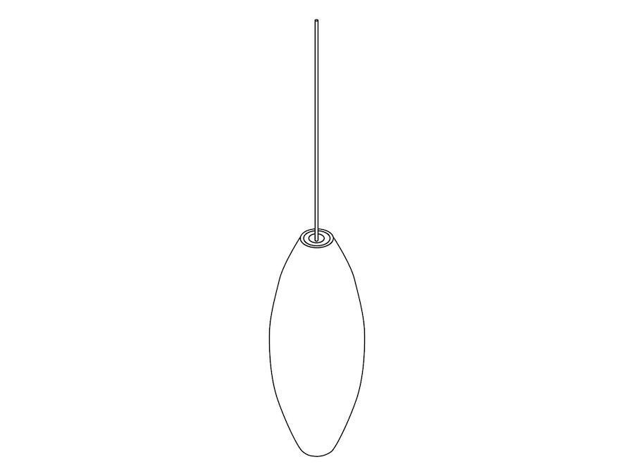 A line drawing - Nelson Cigar Bubble Pendant–Extra Large