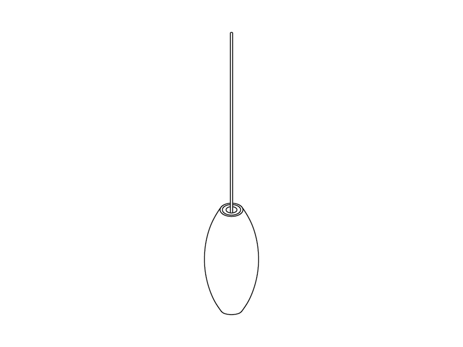 Dessin au trait : Lampe Cigar Bubble de Nelson – Grande