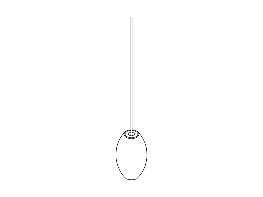 Dessin au trait : Lampe Cigar Bubble de Nelson – Intermédiaire