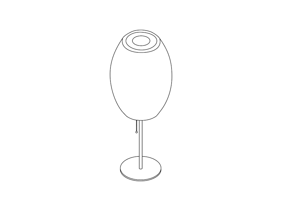 Dessin au trait : Lampe de table Nelson Cigar Lotus