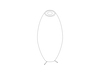 Dessin au trait : Lampe tripode Nelson Cigar–Grande