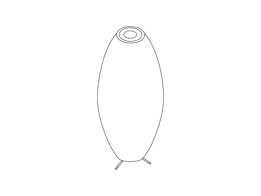 Dessin au trait : Lampe tripode Nelson Cigar–Grande