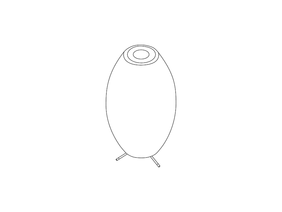 A line drawing - Nelson Cigar Tripod Lamp–Medium