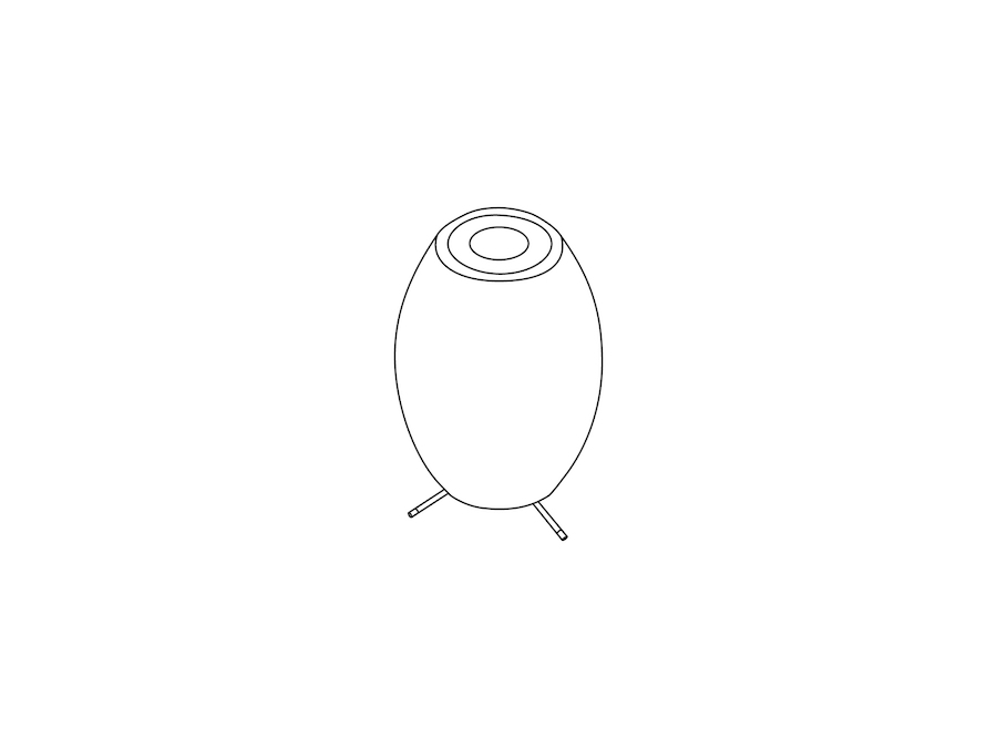 Dessin au trait : Lampe tripode Nelson Cigar–Petite