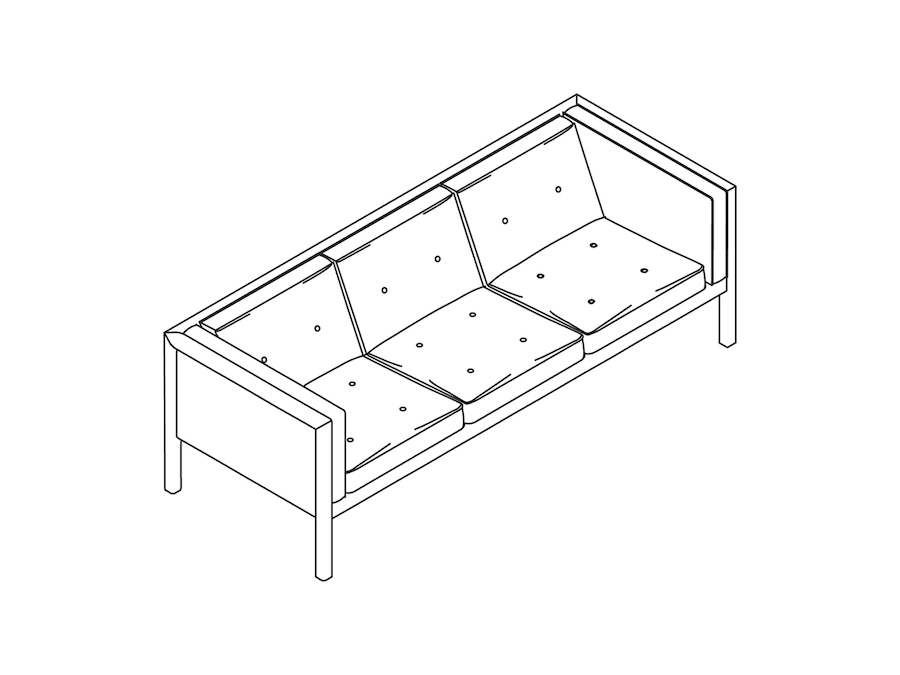 A line drawing - Nelson Cube Sofa
