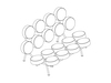 A line drawing - Nelson Marshmallow Sofa