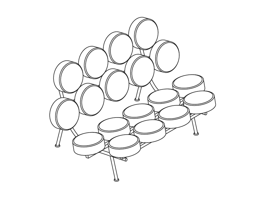 A line drawing - Nelson Marshmallow Sofa