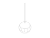 Dessin au trait : Lampe Nelson Orbit Bubble–Intermédiaire