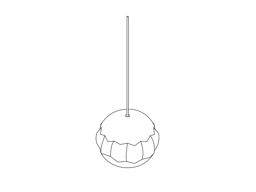 Dessin au trait : Lampe Nelson Orbit Bubble–Intermédiaire