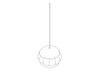 Dessin au trait : Lampe Nelson Orbit Bubble–Petite