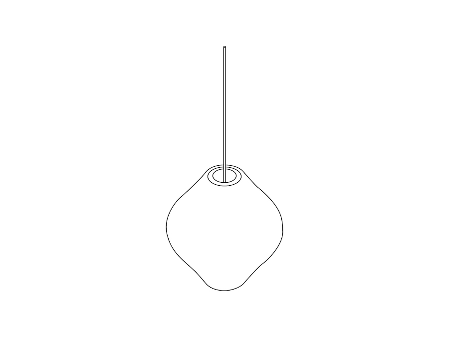 Dessin au trait : Lampe Pear Bubble de Nelson – Intermédiaire