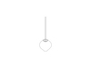 Dessin au trait : Lampe Nelson Pear CrissCross Bubble–Petite