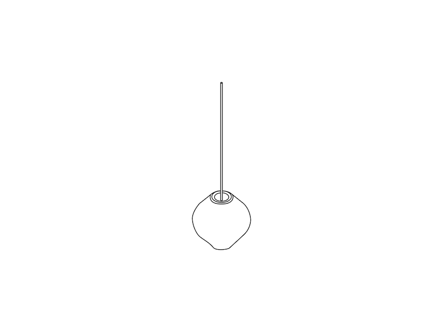 Dessin au trait : Lampe Nelson Pear CrissCross Bubble–Petite