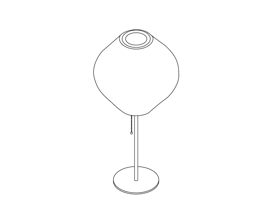 Dessin au trait : Lampe de table Nelson Pear Lotus