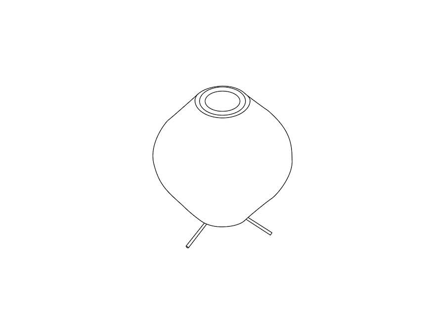 Dessin au trait : Lampe tripode Nelson Pear–Petite