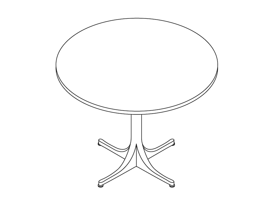 Un dibujo - Mesa de pedestal Nelson