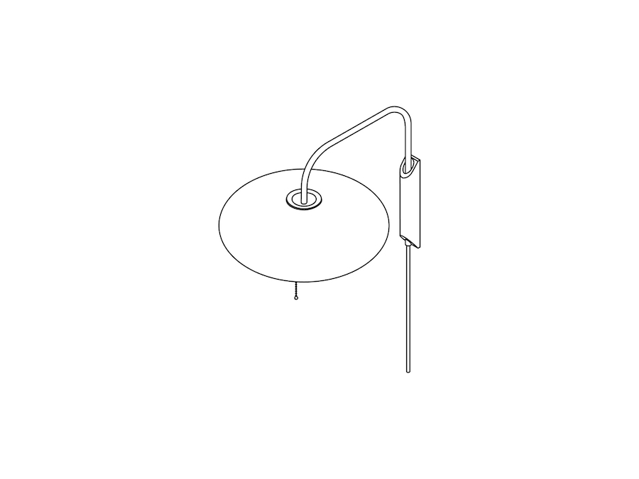 Dessin au trait : Applique murale Nelson Saucer