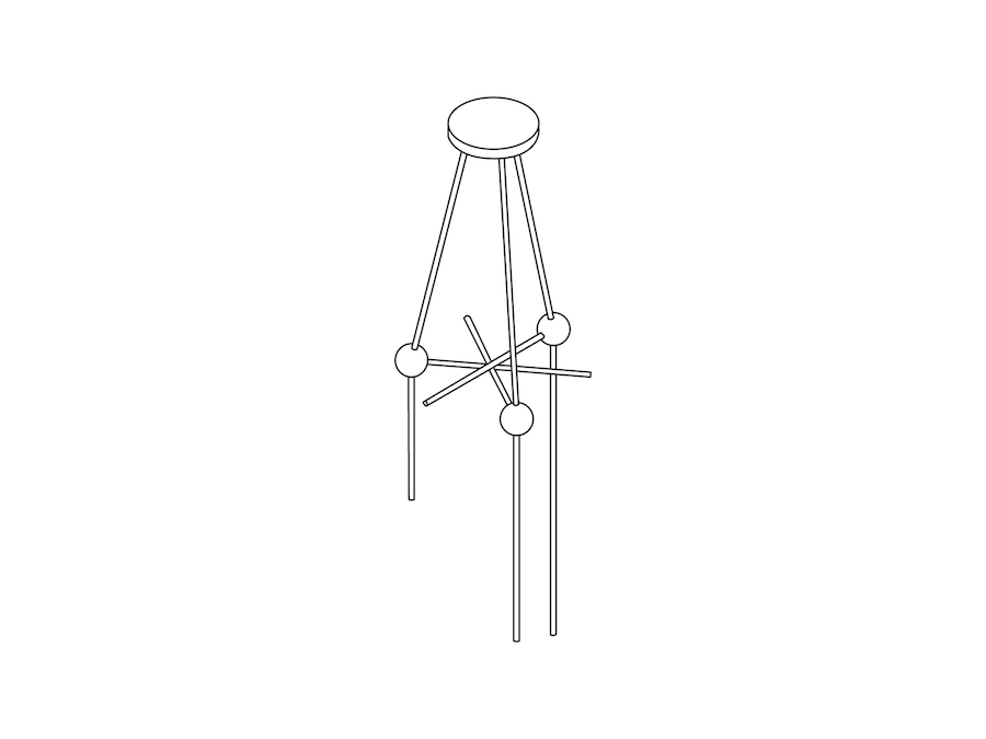 A line drawing - Nelson Triple Bubble Lamp Fixture