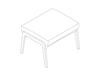 A line drawing - Nemschoff Aspen Ottoman