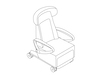 A line drawing - Nemschoff Ava Recliner–Wingback