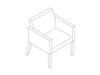 A line drawing - Nemschoff Brava Chair–Closed Arms