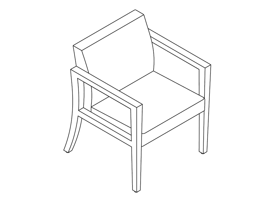 A line drawing - Nemschoff Brava Chair–Open Arms