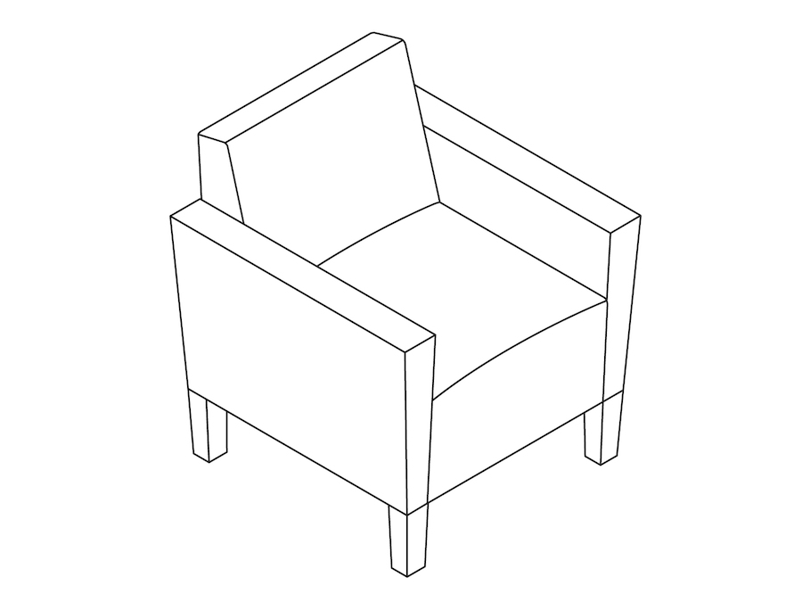 A line drawing - Nemschoff Brava Classic Armchair