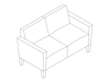 A line drawing - Nemschoff Brava Classic Multiple Seating–2 Seat