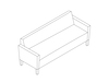 A line drawing - Nemschoff Brava Classic Sofa