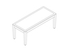 A line drawing - Nemschoff Brava Coffee Table