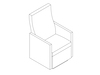 A line drawing - Nemschoff Brava Glider–Closed Arm