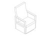 A line drawing - Nemschoff Brava Glider–Open Arm