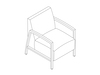 A line drawing - Nemschoff Brava Modern Armchair