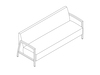 A line drawing - Nemschoff Brava Modern Sofa
