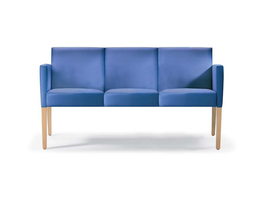 A photo - Nemschoff Brava Platform Multiple Seating–3 Seat–With Arms