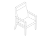 A line drawing - Nemschoff Brava Patient Chair–Open Arm