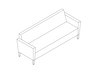 A line drawing - Nemschoff Brava Platform Sofa