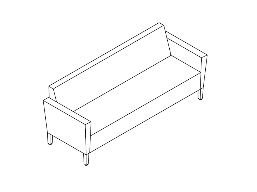 A line drawing - Nemschoff Brava Platform Sofa